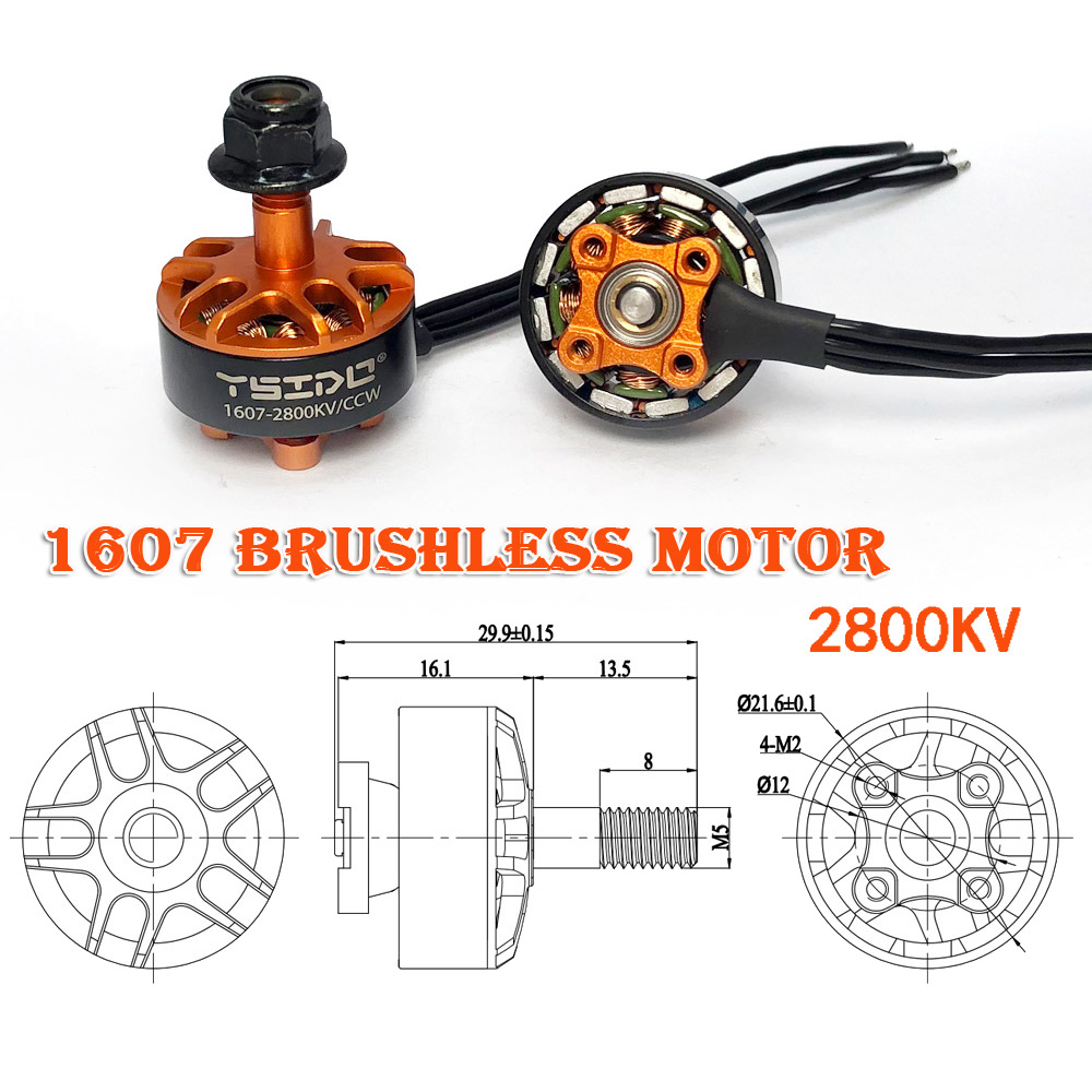 YSIDO 1607 2800KV 3850KV 2-4S  - Walksnail Avatar Hd Goggles X ulasan dan harga
